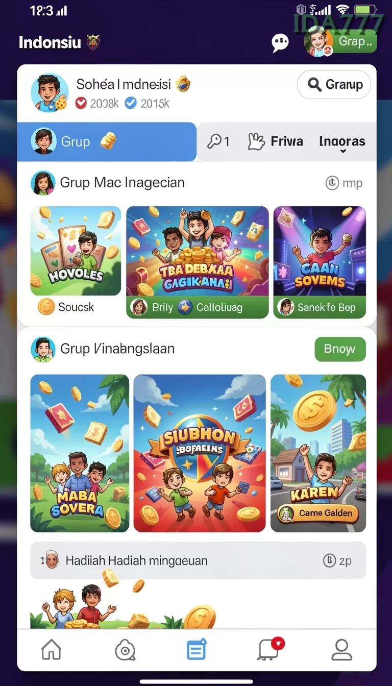 Galeri pratinjau visual ida777 build APK resmi terbaru